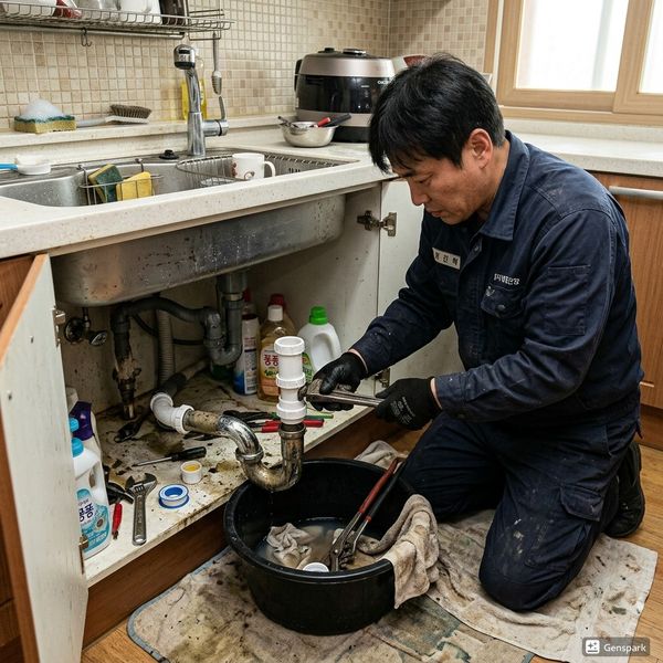 안양 배수구막힘 고압세척 작업 - 제우스시설관리