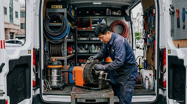 부평구 그리스트랩청소 고압세척 작업 - 제우스시설관리