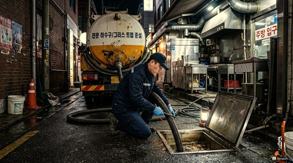 동탄 배관청소 고압세척 작업 - 제우스시설관리