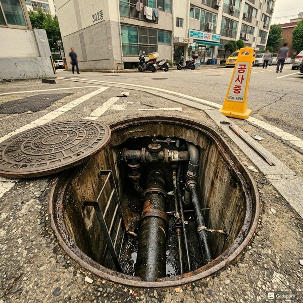 동탄 배수구막힘 고압세척 작업 - 제우스시설관리