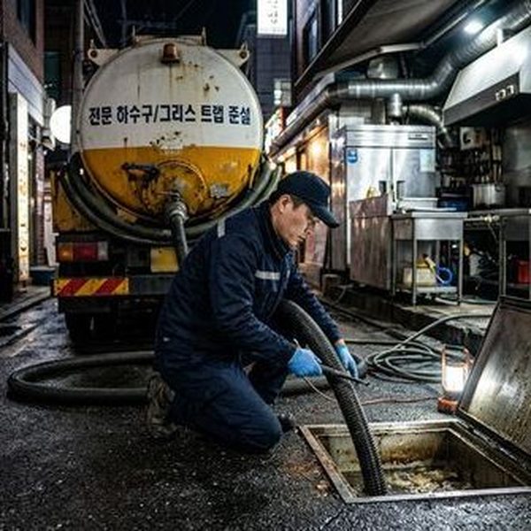 강서구 하수구막힘 고압세척 작업 - 제우스시설관리
