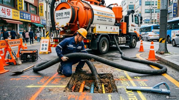 광주 하수도공사 고압세척 작업 - 제우스시설관리