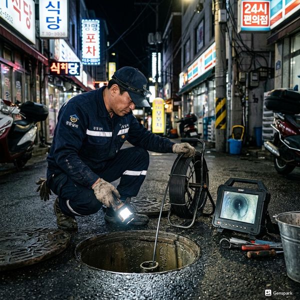 광명 배관역류 고압세척 작업 - 제우스시설관리