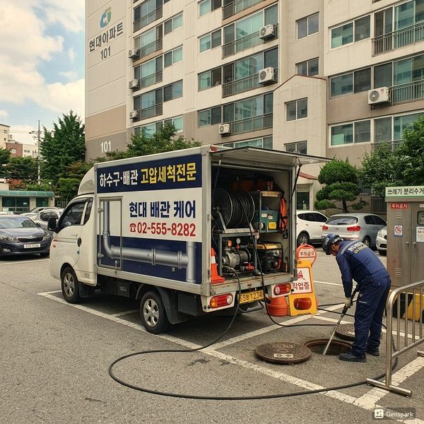 계양구 하수구냄새 고압세척 작업 - 제우스시설관리