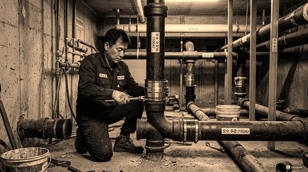 포천 배관역류 고압세척 작업 - 제우스시설관리