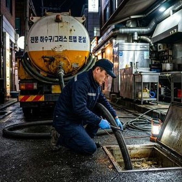 평택 하수구뚫기 고압세척 작업 - 제우스시설관리