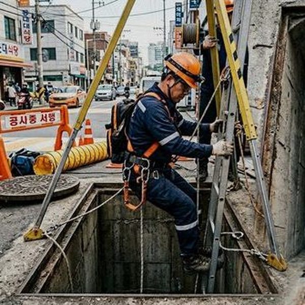 성동구 맨홀청소 고압세척 작업 - 제우스시설관리