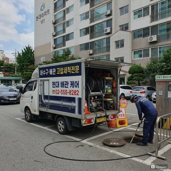 연수구 배관청소 전문 장비 작업 - 제우스시설관리