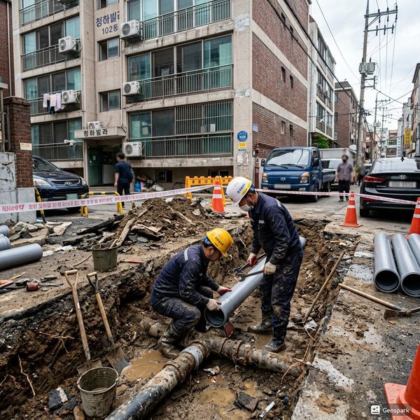 연수구 배수구막힘 고압세척 작업 - 제우스시설관리