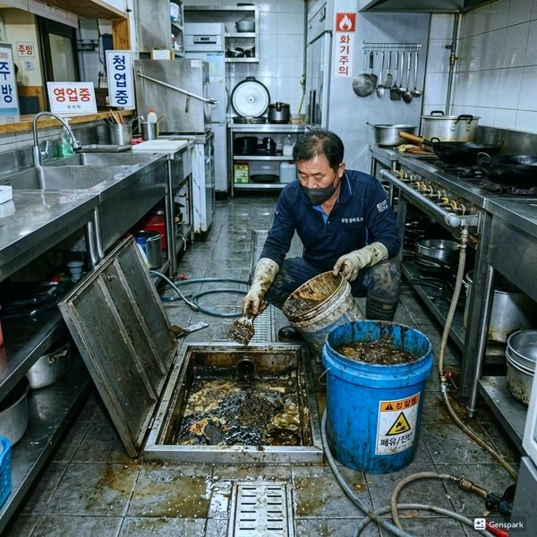 하수구 벌레(나방파리) 완벽 퇴치법 - 작업 현장