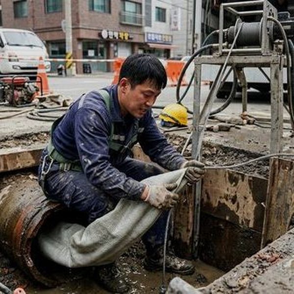 화장실 세면대 배수 느린 원인 전문 장비