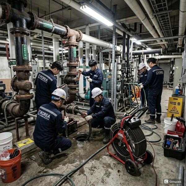 친환경 배관 관리 - 화학약품 없이 배관 깨끗하게