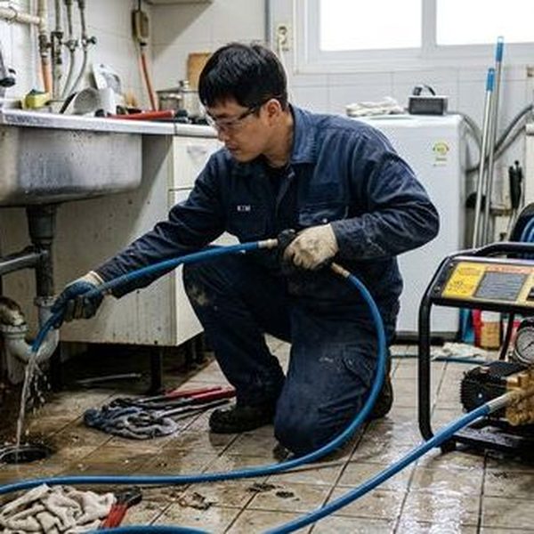 상가 건물 하수구 역류 방지 대책과 긴급 대응법 현장사진 1