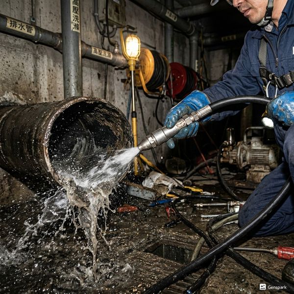 상가 건물 하수구 역류 방지 시공 후