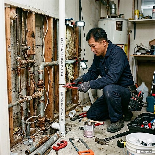 우수관과 오수관의 차이점 - 배관 기초 상식 - 시공 완료