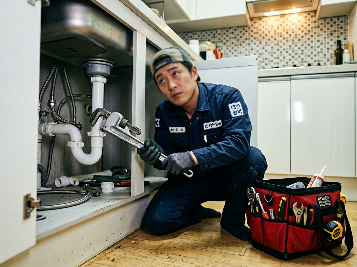 배관 수리 작업