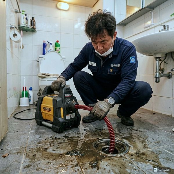 공항동 역류 현장 작업 사진